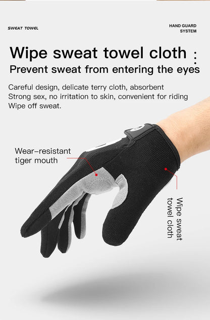 Autumn Winter MTB Cycling Long Finger Gloves Non-Slip Wear Shock Proof Breathable Touch Screen Bicycle Motorbike Gloves Men