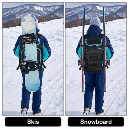 Ski Backpack Large Capacity Storage Bag Waterproof Outdoor Sports Supplies for Goggles Jacket Skis Snowboard Accessories Gloves