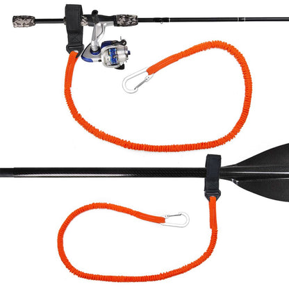 Kayak Paddle Leash Wear-resistant Kayak Canoe Stretchable Kayak Paddle Camping Tent Leash Adjustable Paddle Holder Tool Lanyard