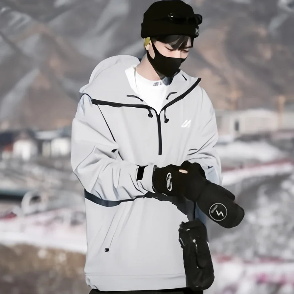 Couple Winter Skiing Jacket 2025 New Warm Snow Clothes Woman Pro Windproof Ski Sport Hoodies Man Outdoor Snowboard Top Tracksuit