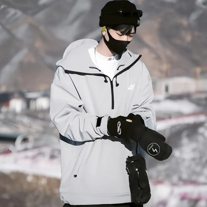 Couple Winter Skiing Jacket 2025 New Warm Snow Clothes Woman Pro Windproof Ski Sport Hoodies Man Outdoor Snowboard Top Tracksuit