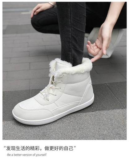 Clearance_2024 women's barefoot snow boots warm snow boots outdoor hiking shoes winter fur ankle boots women's boot Barefoot Ank