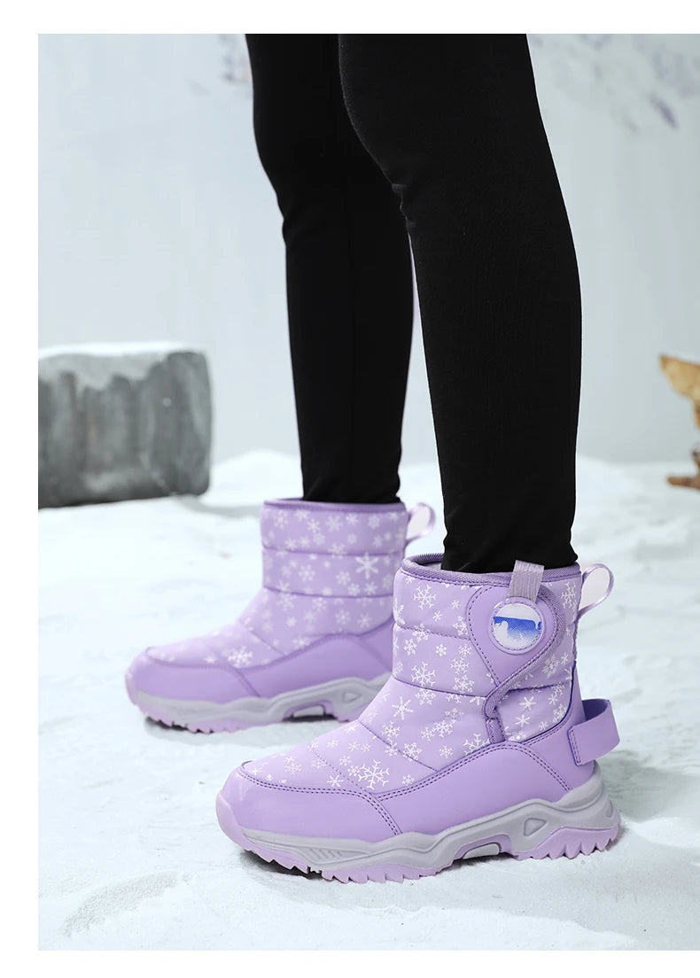 Hot Sell Girls Boots Children Snow Boots For Boys Fashion Sneakers Winter Kids Warm Snow Boots Sport Fashion Leather Shoes