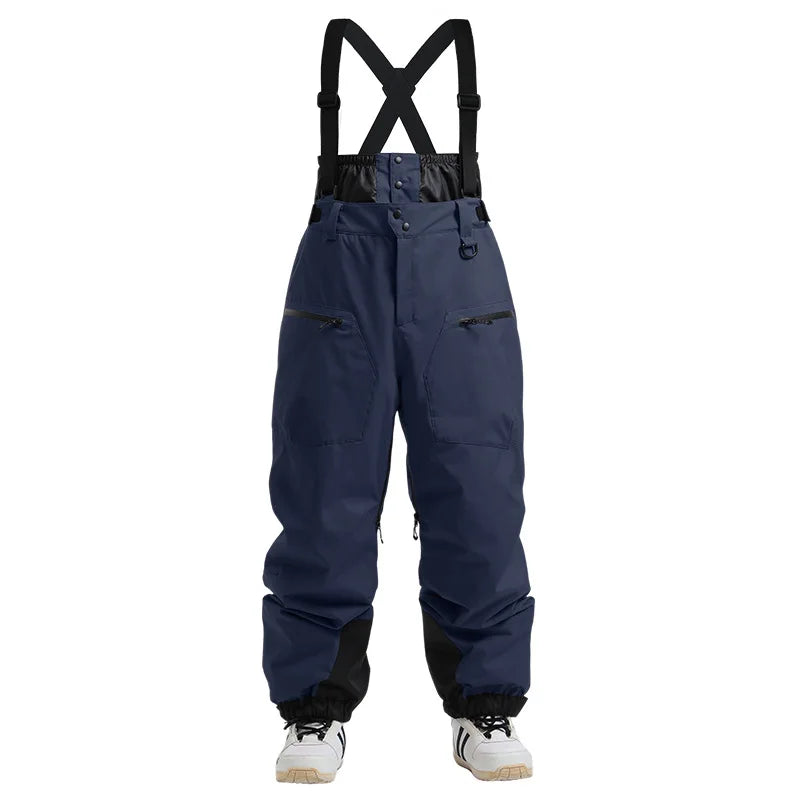Loose Windproof Skiing Pants Thickening Warm Ski Overalls Men Winter New Snow Clothes Waterproof Pant Outdoor Snowboard Trousers