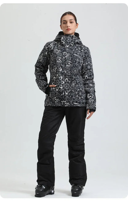 Skiing Hoodie Jacket Outdoor Warm Ski Coats Windproof Waterproof Ski Tops Women Sports Snowboard Jacket Winter New Snow Clothing