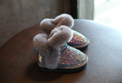 2023 Winter Kids Fashion snow boots thick Child Genuine Leather warm plush soft bottom baby girls boots winter ski boot for baby