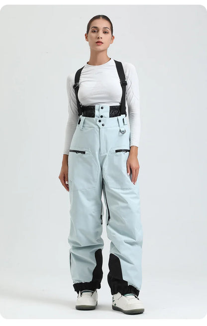 New Unisex Ski Pants Women Windproof Waterproof Snow Strides Warm Breathable Thickened Winter Outdoor Snowboarding Trousers