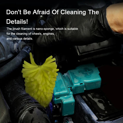SEAMETAL Car Wheel Cleaner Brush Tire Rim Cleaning Tool Auto Scrub Washing Vehicle Washer Dust Cleaner Sponge Car Wash Accessory