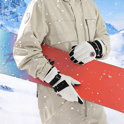 Winter Snowboard Ski Gloves Non-slip Touch Screen Waterproof Motorcycle Cycling Plush Warm Riding Gloves High-quality
