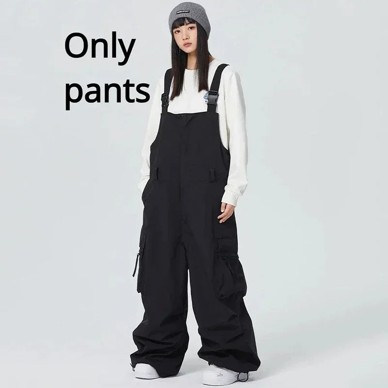Winter Warm Windproof Skiing Pants Man Snowboard Clothing Woman New Snow Cargo Pants Loose Hip-hop Overalls Alpine Sport Trouser