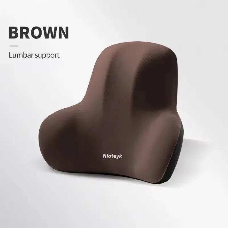 Car Neck Pillow Memory Foam Protective Lumbar Support Backrest Relieves Pressure Breathable Car Headrest Pillow Car Assesories