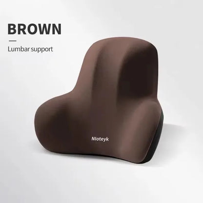 Car Neck Pillow Memory Foam Protective Lumbar Support Backrest Relieves Pressure Breathable Car Headrest Pillow Car Assesories