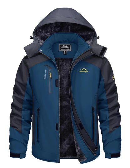TACVASEN Winter Thicken Ski Snowboard Jacket Mens Fleece Waterproof Hiking Jackets Outdoor Mountain Trekking Windbreaker Parka