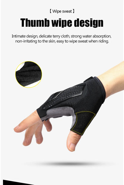 Half-Finger Men'S And Women'S Cycling Gloves Liquid Silicone Shock-Absorbing Breathable Sports Bike Fitness Gloves Hiking Gloves