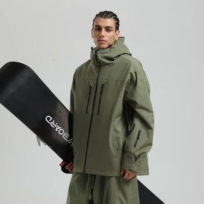 New Men Ski Jacket Waterproof Windproof Warm Breathable Snowboarding Coat 2025 Winter Sports Unisex Polyester Skiing Top Outdoor