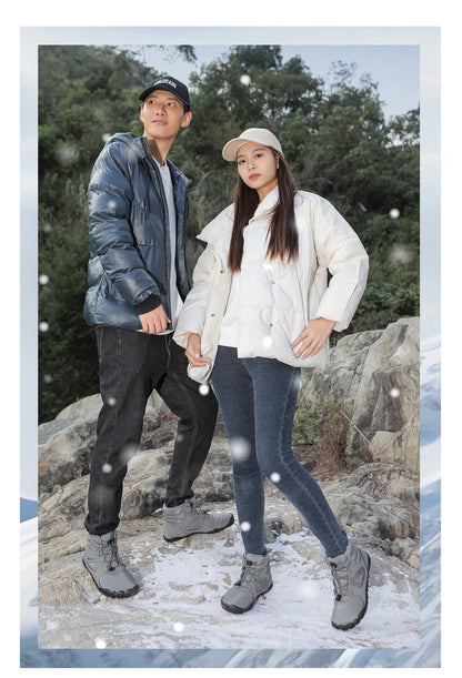 Men Women Waterproof Winter Boots Snow Barefoot Casual Shoes Outdoor Warm Work Shoes Ankle Shoes for Trekking Climbing Hiking