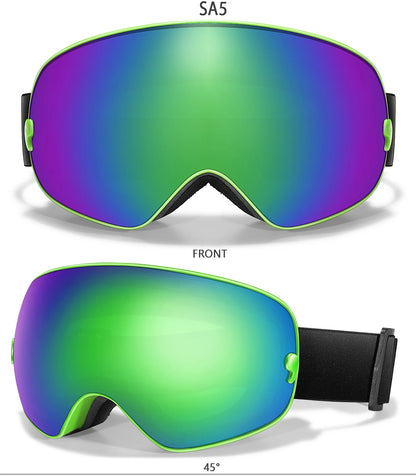 Men Women Outdoor Sports Ski goggles Anti-fog Snowboarding Snowmobile Glasses UV400 Charngeable Lens Teen Charistmas Cycling