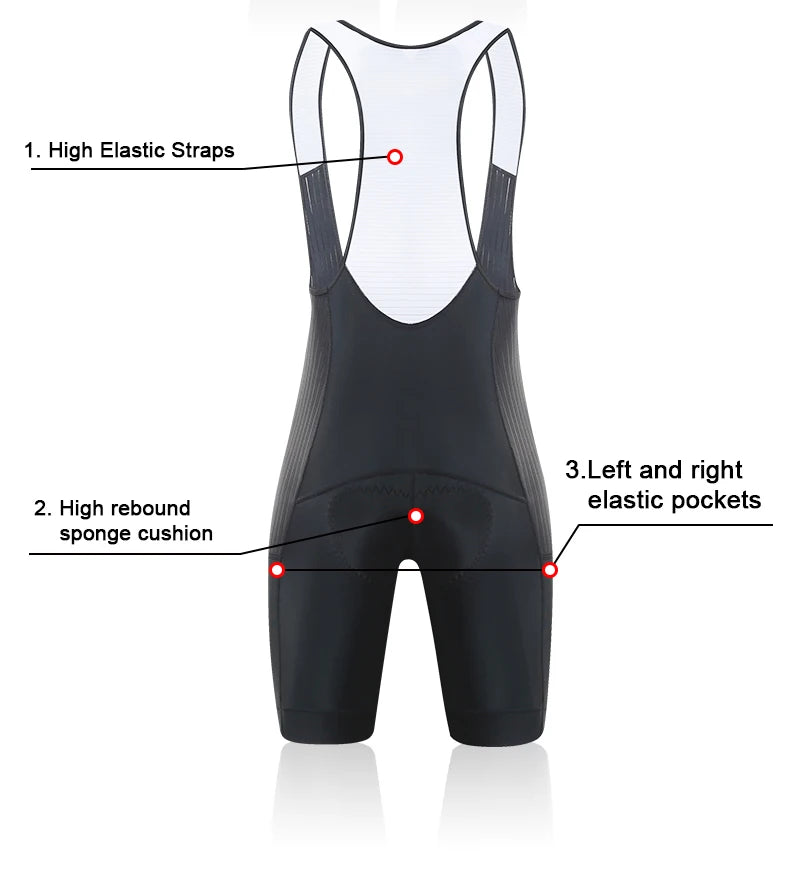 X-TIGER Pro Men's Cycling Bib Shorts Bretelle Professional Cyclist MTB Road Tights Bicycle Clothing For Long Distance Riding