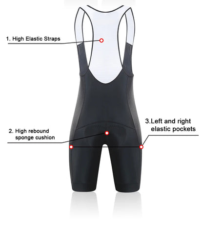X-TIGER Pro Men's Cycling Bib Shorts Bretelle Professional Cyclist MTB Road Tights Bicycle Clothing For Long Distance Riding
