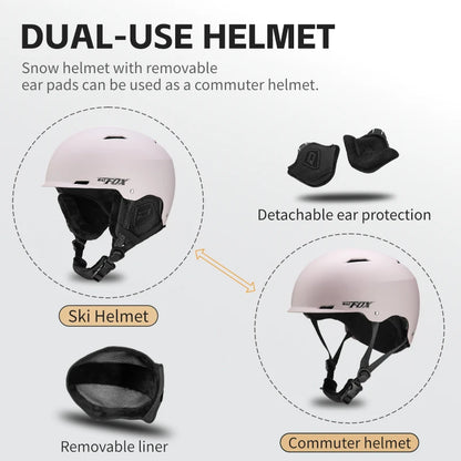 BATFOX New Unisex Ski Helmet Certificate Half-covered Anti-impact Skiing Helmet For Adult and Kids Snow Safety Snowboard Helmet