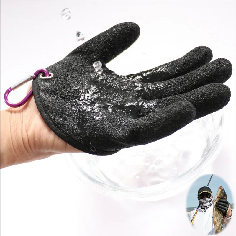 Fishing Catching Gloves Magnet Release Anti-slip Protect Hand From Puncture Scrapes Waterproof Fishing Gloves