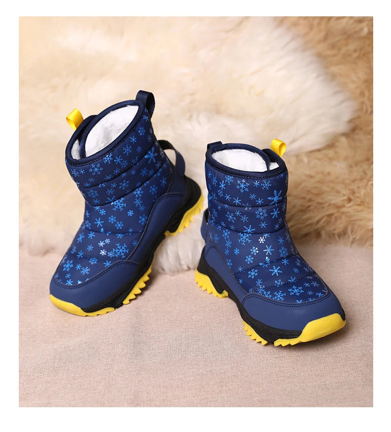 Hot Sell Girls Boots Children Snow Boots For Boys Fashion Sneakers Winter Kids Warm Snow Boots Sport Fashion Leather Shoes