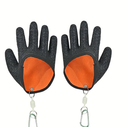 Fishing Catching Gloves Magnet Release Anti-slip Waterproof Fishing Gloves