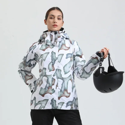 Skiing Hoodie Jacket Outdoor Warm Ski Coats Windproof Waterproof Ski Tops Women Sports Snowboard Jacket Winter New Snow Clothing