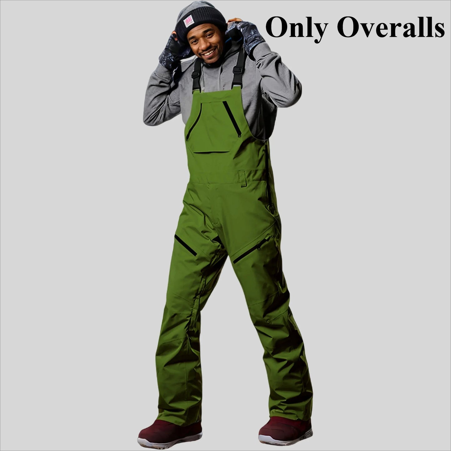 Waterproof Snowboard Sport Pants Winter New Skiing Trousers Men Loose Ski Overalls Outdoor Windproof Snow Strap Pants Clothing