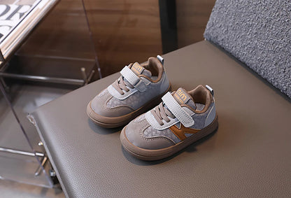 PU Leather Children Shoes Designers Kid's Sneakers Ergonomics Soft-soled Girl's Sneakers Anti-slippery Sport Shoes Toddler Shoes