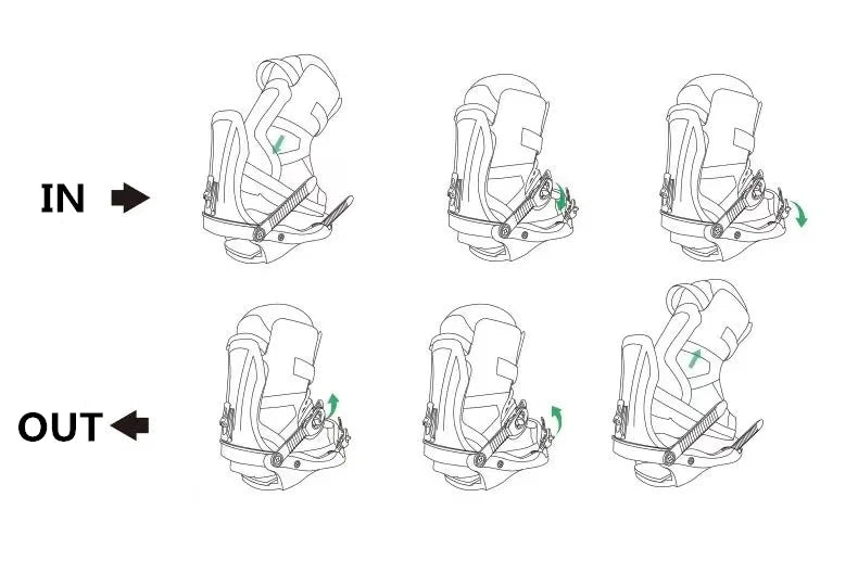Snowboard Bindings 3D Fully Adjustable Wrapped Binding Shock-absorbing and Comfortable Base