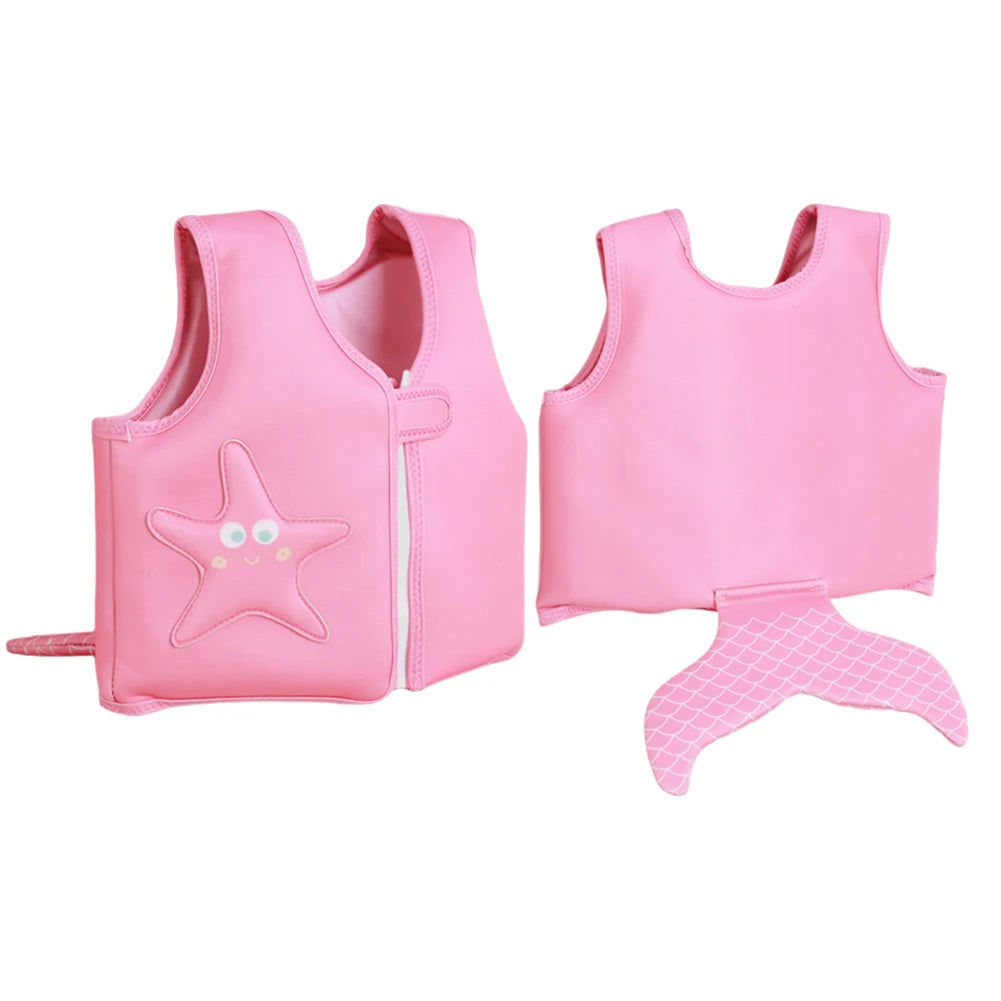 Kids Life Vest Toddlers Swim Vest Cartoon Swimsuit Children Swimming Aid Buoyancy Floatation Jackets Swimming Pool Accessories