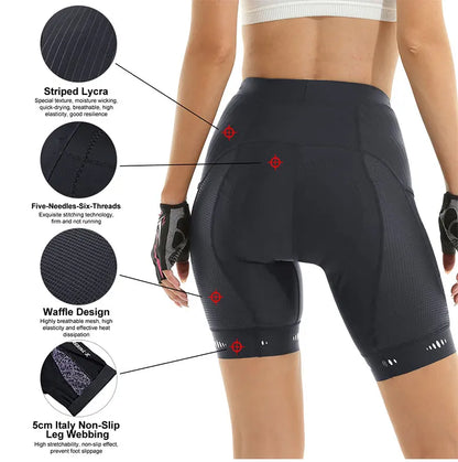 X-TIGER Cycling Shorts Women's Bicycle Shorts Competitive Sponge Padded 7h MTB Bike Shorts With Side Pockets Summer Bib Tights