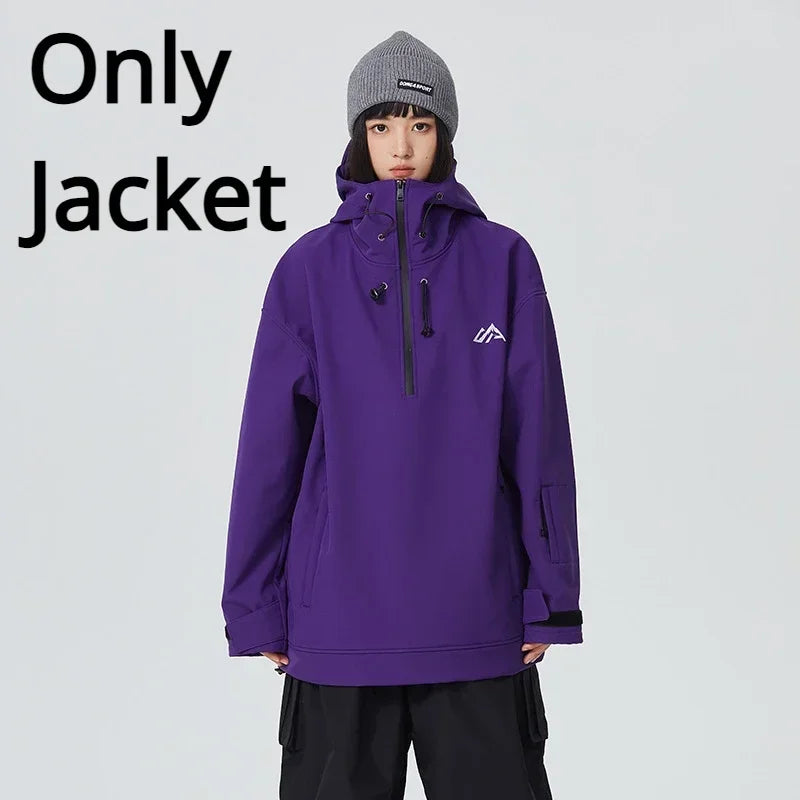 New Couple's Skiing Jackets 2025 Winter Warm Snow Clothes Pro Windproof Woman Ski Sport Hoodies Man Outdoor Snowboard Tracksuit