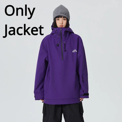 New Couple's Skiing Jackets 2025 Winter Warm Snow Clothes Pro Windproof Woman Ski Sport Hoodies Man Outdoor Snowboard Tracksuit