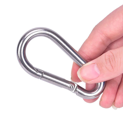304 Stainless Steel M4 M5 M6 M7 M8 Multifunctional Spring Snap Carabiner Quick Link Lock Ring Hook