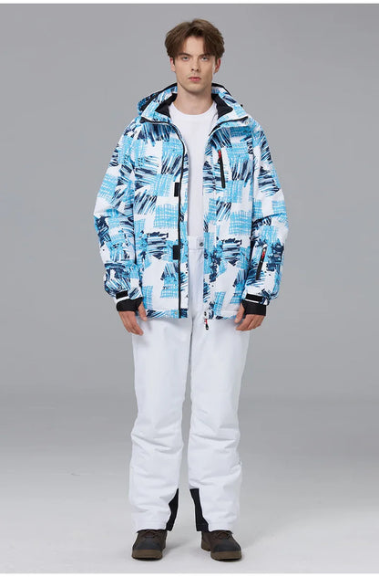 New Male Ski Jacket For Winter Men's Breathable Waterproof Windproof Warm Snowboarding Jacket Outdoor Sports Skiing Tops For Men