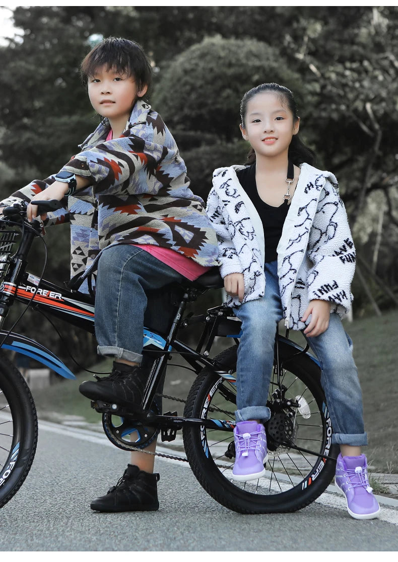 Boys Girls Snow Boots Waterproof Winter Shoes Kids Barefoot Shoes Winter Wide Toe Sneakers Warm Snow Boots Lightweight Non-slip