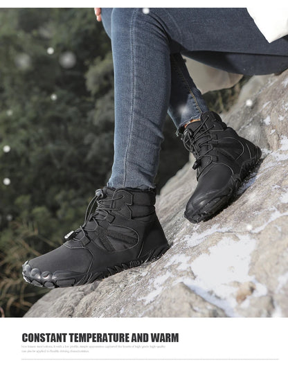 Men Women Waterproof Winter Boots Snow Barefoot Casual Shoes Outdoor Warm Work Shoes Ankle Shoes for Trekking Climbing Hiking