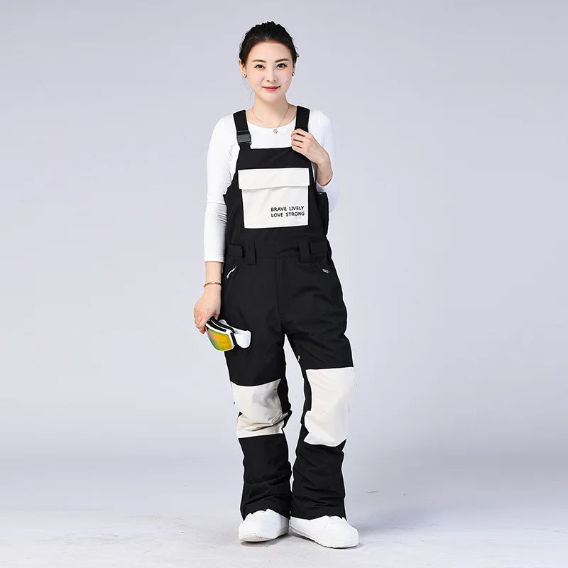New Men and Women Winter Outdoor Ski Pants Windproof Waterproof Warm Breathable Snowboarding Pants Snow Sports Bibs Pants