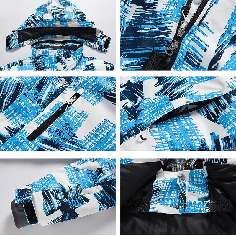 New Male Ski Jacket For Winter Men's Breathable Waterproof Windproof Warm Snowboarding Jacket Outdoor Sports Skiing Tops For Men
