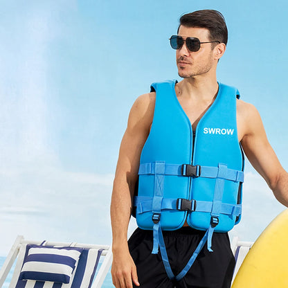 New Life Jacket Neoprene Safety Life Vest Water Sports Fishing Kayaking Boating Swimming Drifting Safety Vest for Adult Children
