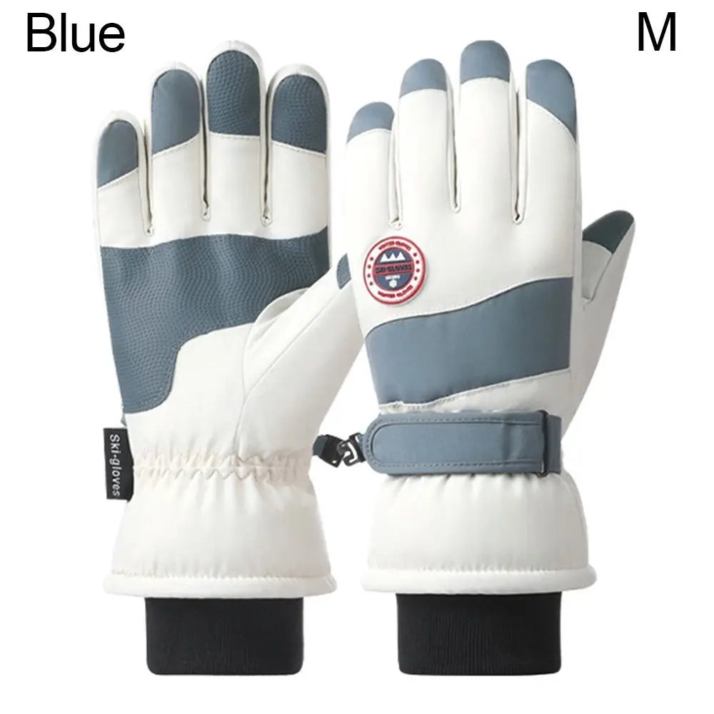 Winter Snowboard Ski Gloves Non-slip Touch Screen Waterproof Motorcycle Cycling Plush Warm Riding Gloves High-quality