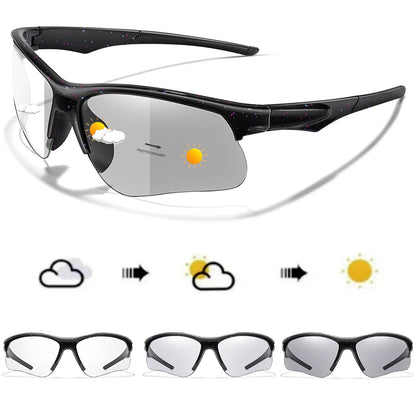 LOISRUBY Style Photochromic Sunglasses Men Women Outdoor Mtb Bicycle Cycling Runnging Eyewear Sports Bike Windproof Goggles