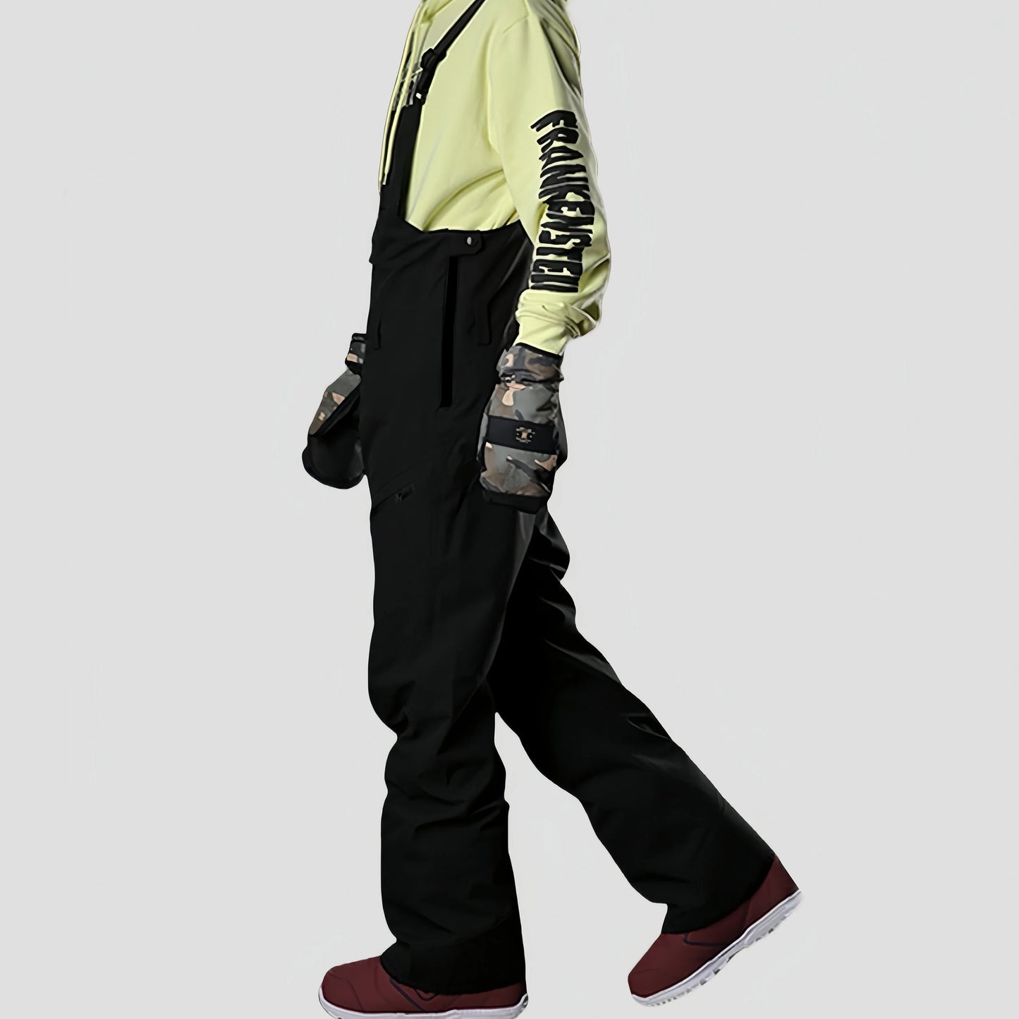 Waterproof Snowboard Sport Pants Winter New Skiing Trousers Men Loose Ski Overalls Outdoor Windproof Snow Strap Pants Clothing