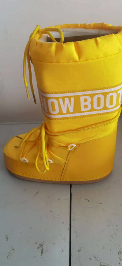 Winter Boots Women Snow Boots Mid-calf Cold-proof Antiskid Thicken Plush Waterproof Thick Platform Space Ski Boots Size 35-43