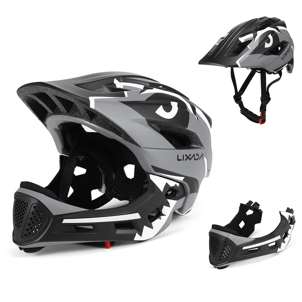 Kids Detachable Full Face Helmet Children Sports Safety Helmet for Cycling Skateboarding Roller Skating