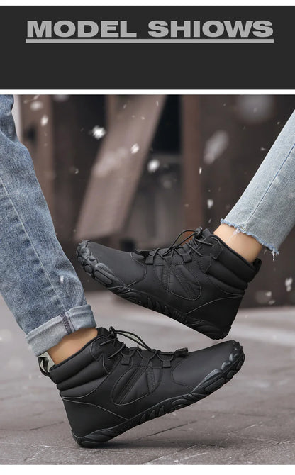 Men Women Waterproof Winter Boots Snow Barefoot Casual Shoes Outdoor Warm Work Shoes Ankle Shoes for Trekking Climbing Hiking