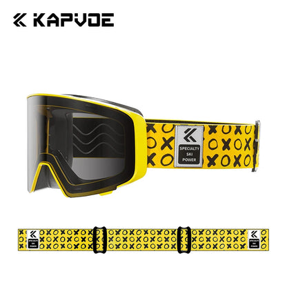 Kapvoe Photochromic Snow Goggles Men Ski Goggles Snowboard Anti-Fog Mask for Women UV400 Protection Glasses Snowmobile Winter
