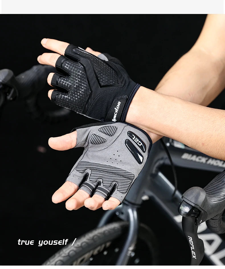 Half-Finger Men'S And Women'S Cycling Gloves Liquid Silicone Shock-Absorbing Breathable Sports Bike Fitness Gloves Hiking Gloves